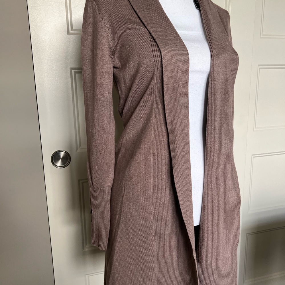 Premise Taupe Open Front Cardigan